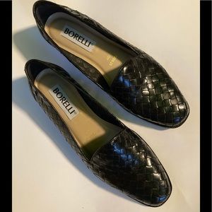 Borelli blk woven leather 10M non slip sole, $50.